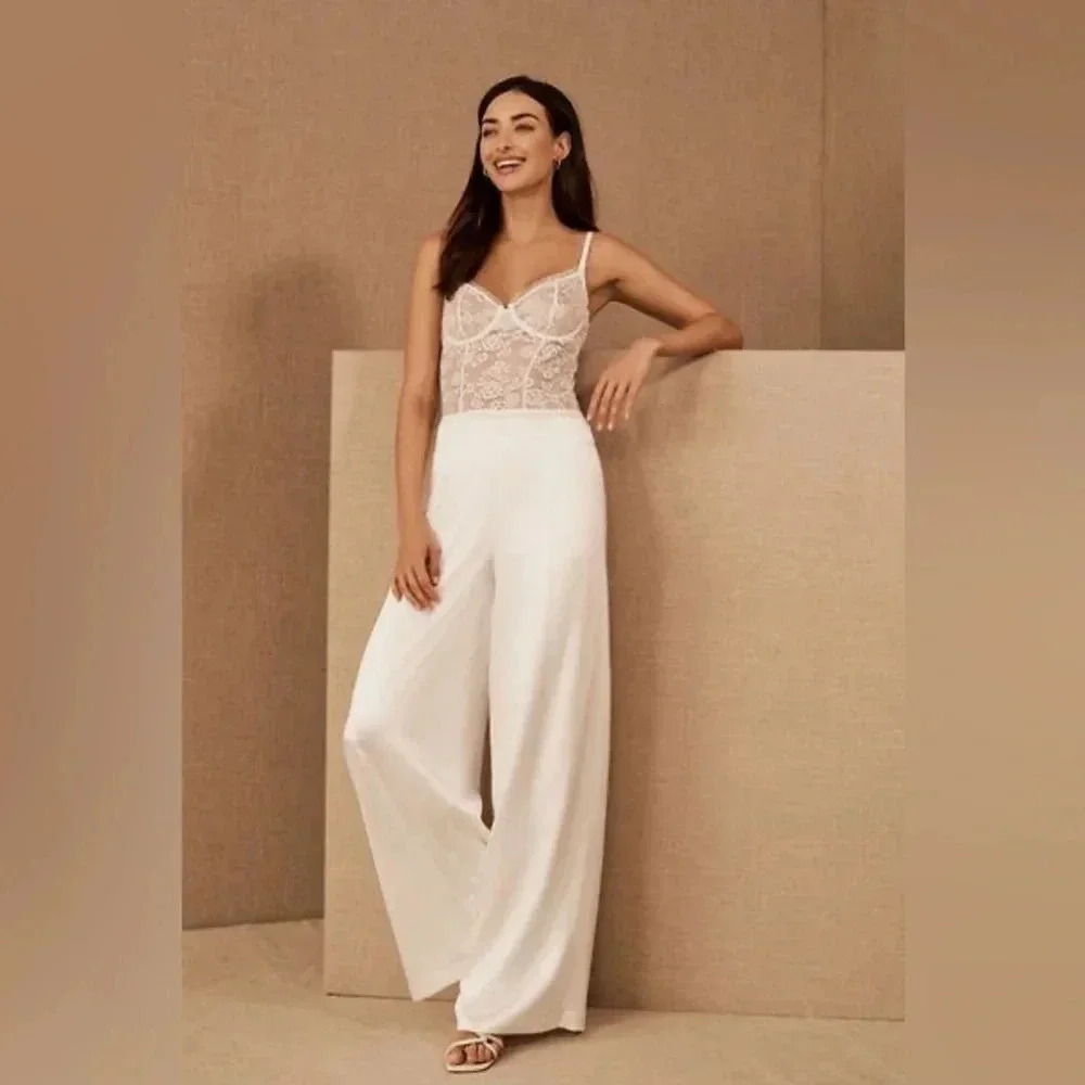 Sau Lee Anthropologie Wide Leg Elsie Pant Size 14 New with Tag Bridal